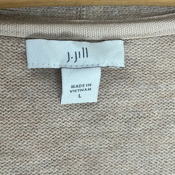 J. JILL Tan/Brown Color Block Long Button Front Cardigan Size Large - Picture 7 of 15